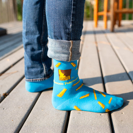 French Fry Socks-Blue