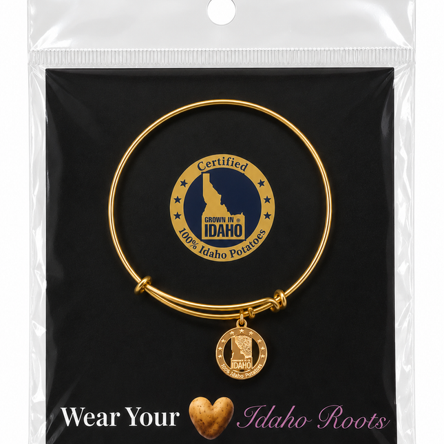 Bracelet with Logo Charm-Gold Plated
