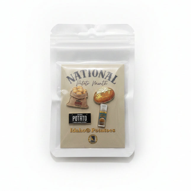 National Potato Month Pin card