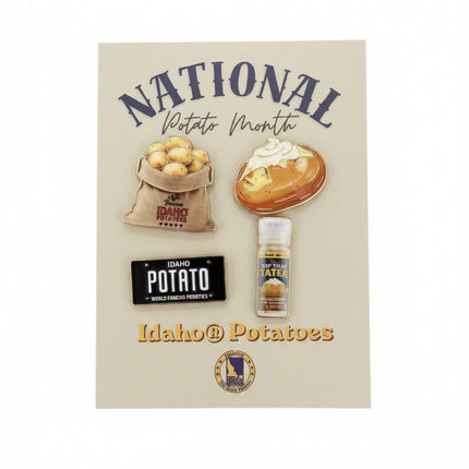 National Potato Month Pin card