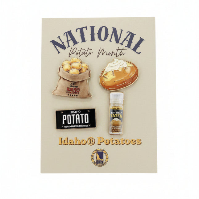 National Potato Month Pin card