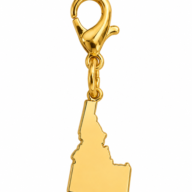 Charm-State of Idaho-Gold Plated