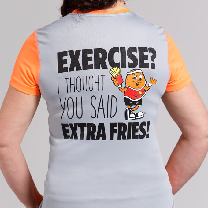 Funny Women's Workout Tank Top - "I Thought You Said Extra Fries" Sleeveless Gym Shirt, Cotton Blend (S-4XL)