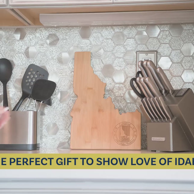 State of Idaho Shaped Cutting Board